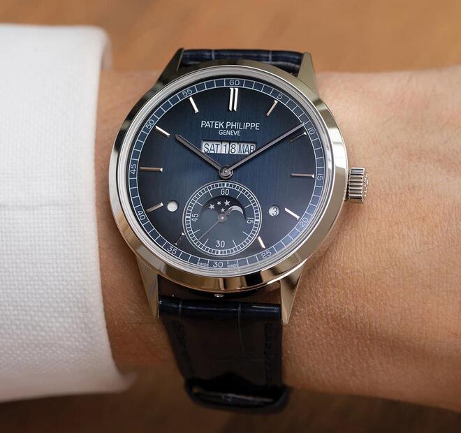 Patek Philippe moon phase calendar watch