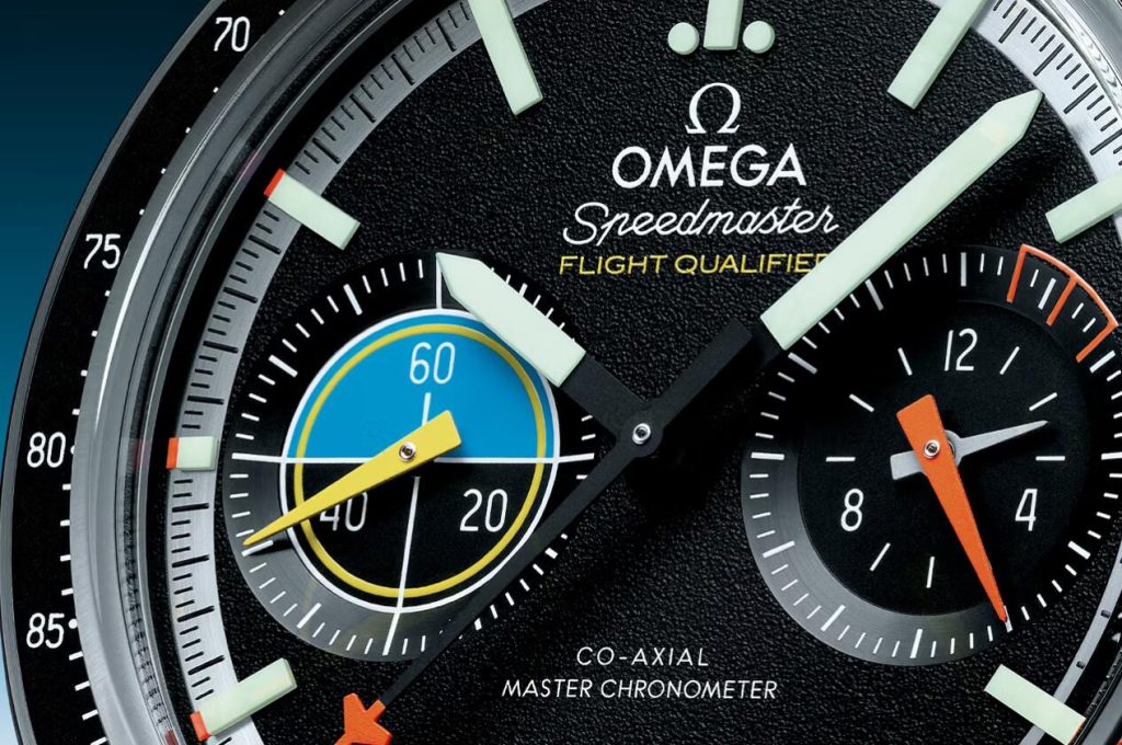 Omega Speedmaster Pilot chronograph detail 2