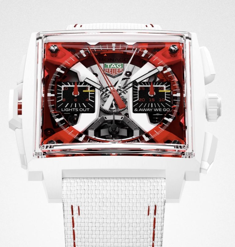 The 2025 UK Top White-and-Red Fake TAG Heuer Monaco Split-Seconds Chronograph F1 Watches