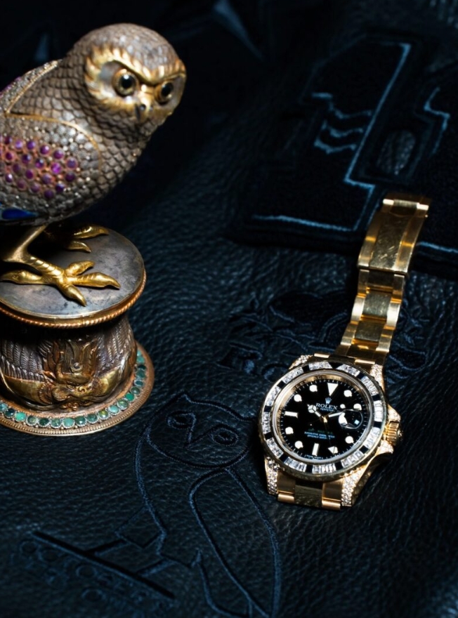 Drake Take Care Rolex GMT Master II 116758SANR detail 2