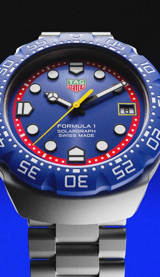 TAG Heuer Formula One blue dial replica watch details